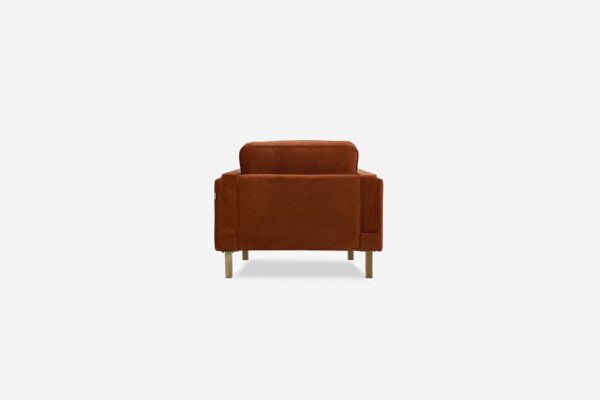 Albany Velvet Armchair (Rust)