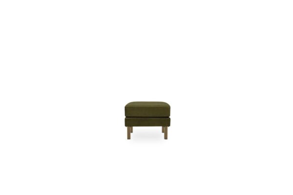 Albany Velvet Ottoman (Olive)