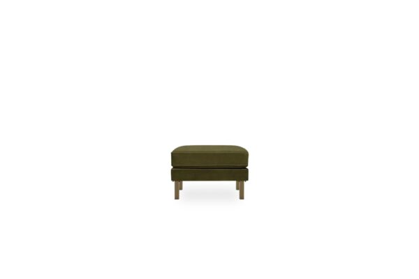 Albany Velvet Ottoman (Olive)