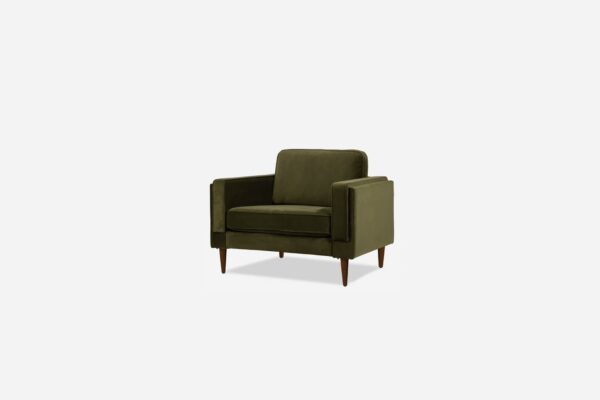 Albany Velvet Armchair (Olive)