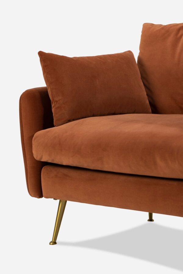 Park Armchair (Rust Velvet)