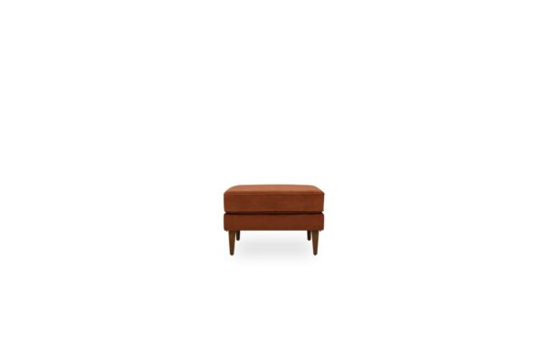 Albany Velvet Ottoman (Rust)