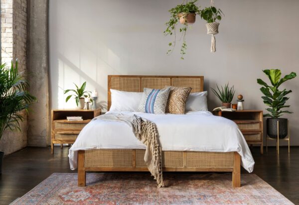 Lyra Cane Rattan Bed