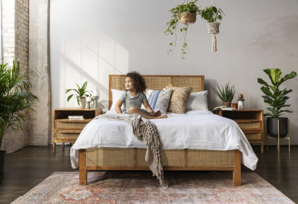 Lyra Cane Rattan Bed