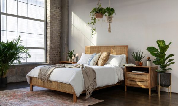 Lyra Cane Rattan Bed