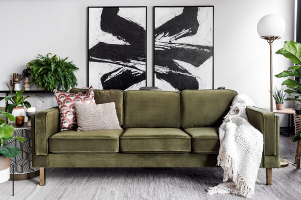 Albany Sofa (Olive Velvet)