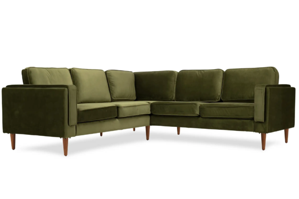 Albany Corner Sectional (Olive Velvet)