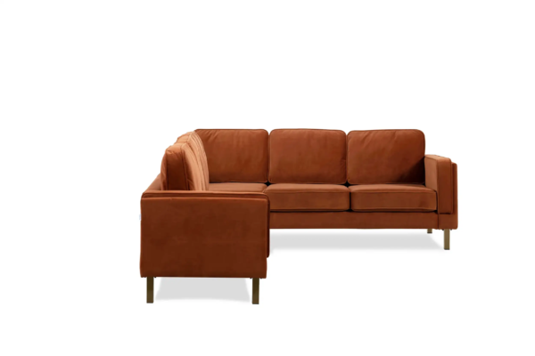 Albany Corner Sectional (Rust Velvet)