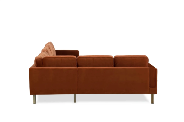 Albany Corner Sectional (Rust Velvet)