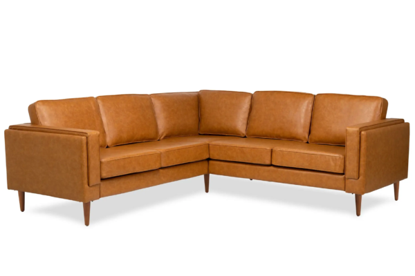 Albany Corner Sectional (Distressed Vegan Leather)