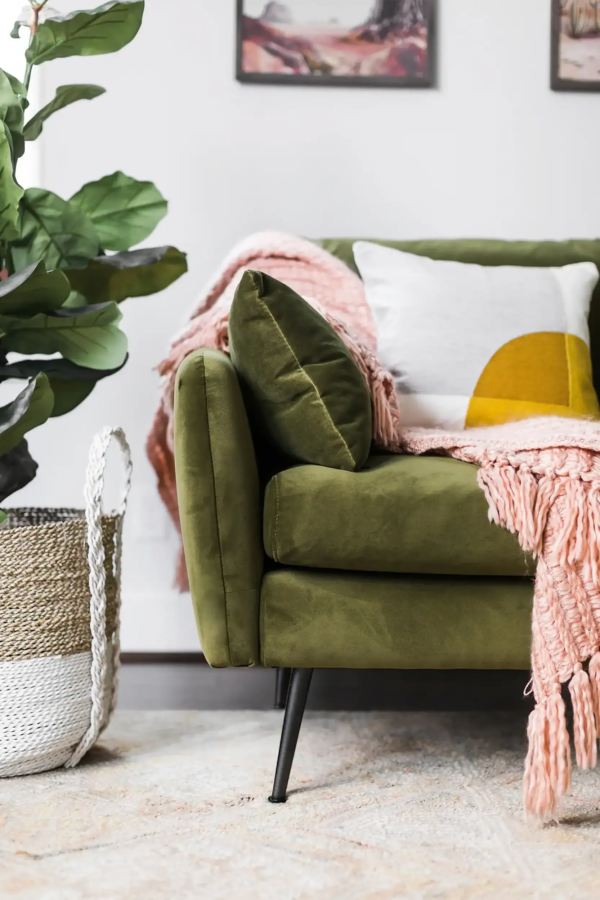 Park Sectional Sofa (Olive Velvet)