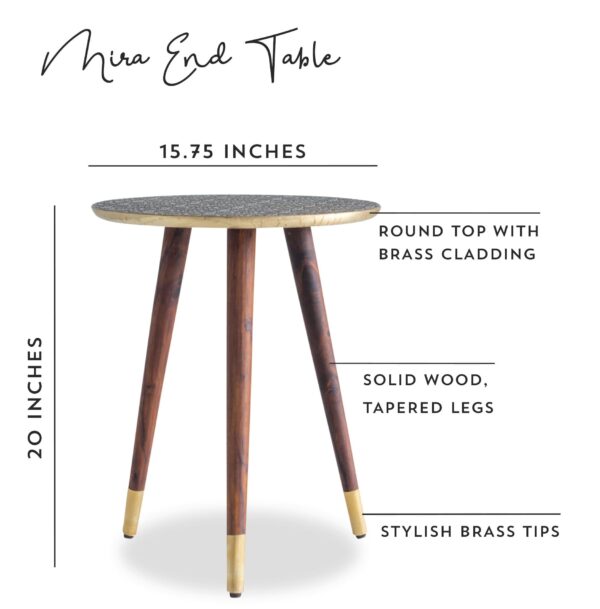 Mira End Table (Brass)