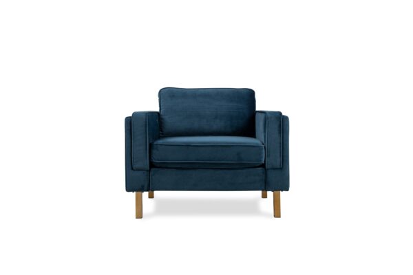 Albany Velvet Armchair (Blue)