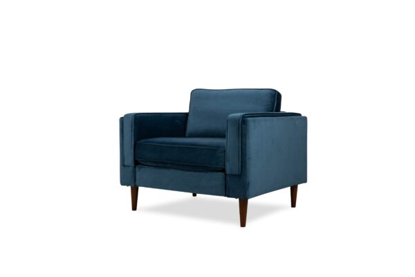 Albany Velvet Armchair (Blue)