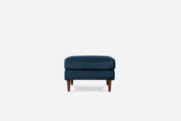 Albany Velvet Ottoman (Blue)