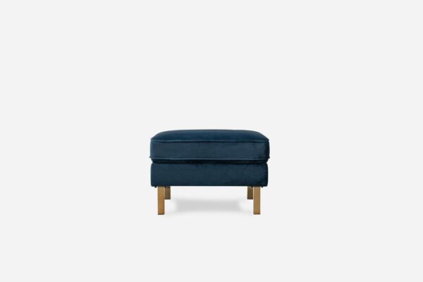 Albany Velvet Ottoman (Blue)