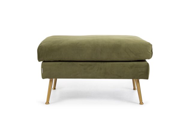 Park Ottoman (Olive Velvet)