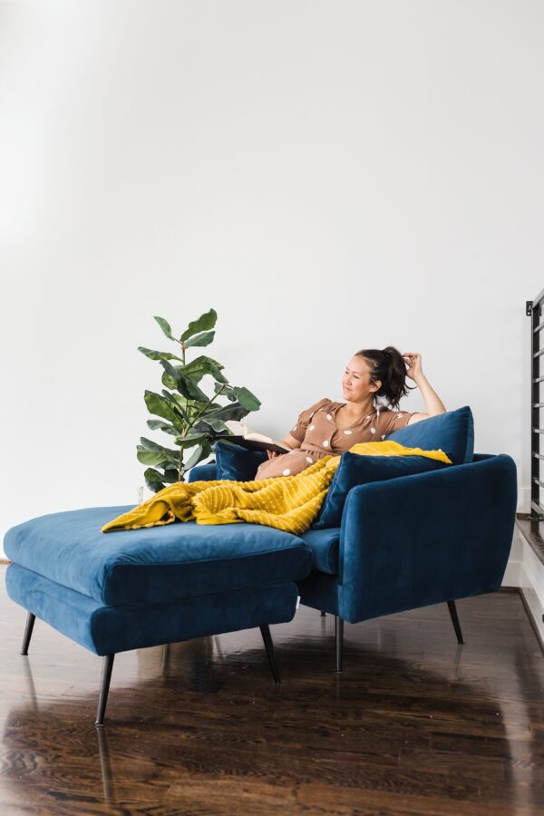 Park Armchair (Blue Velvet)