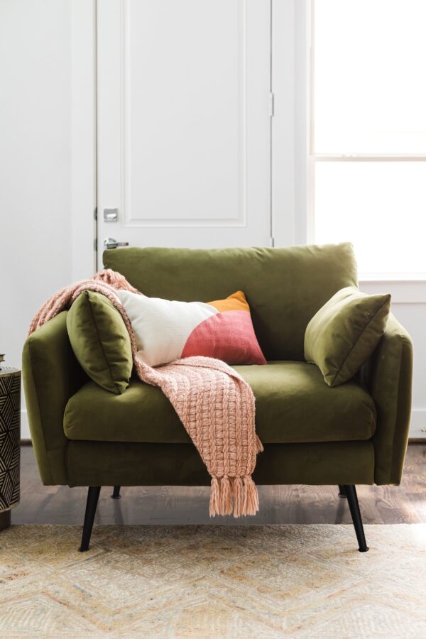 Park Armchair (Olive Velvet)