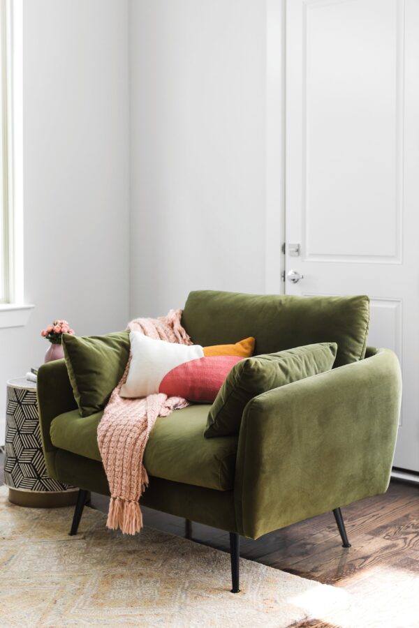 Park Armchair (Olive Velvet)