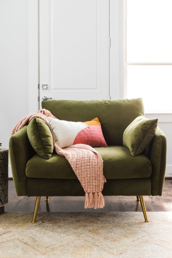 Park Armchair (Olive Velvet)