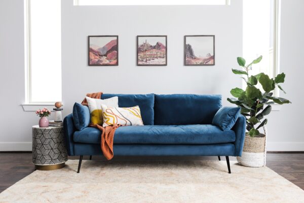 Park Sofa (Blue Velvet)