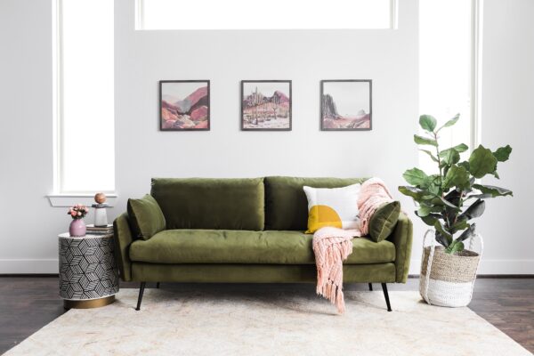 Park Sofa (Olive Velvet)