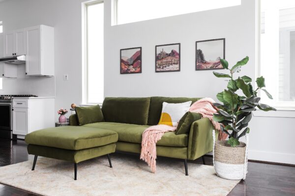 Park Sofa (Olive Velvet)