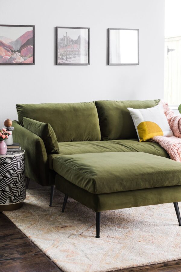 Park Sofa (Olive Velvet)