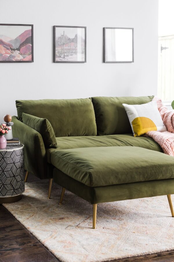 Park Sofa (Olive Velvet)