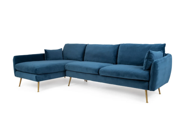 Park Sectional Sofa (Blue Velvet)