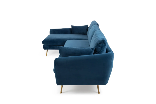 Park Sectional Sofa (Blue Velvet)