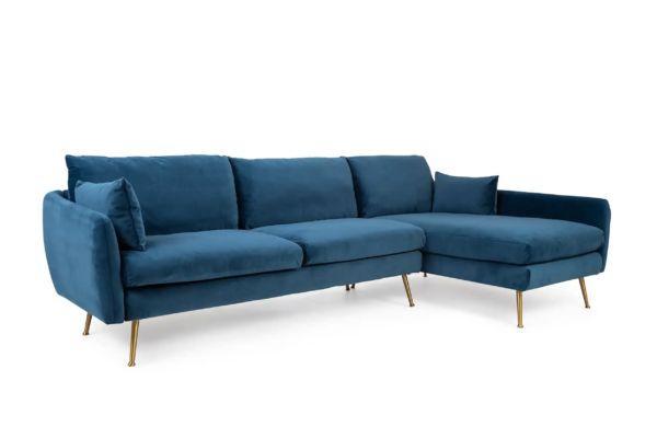 Park Sectional Sofa (Blue Velvet)