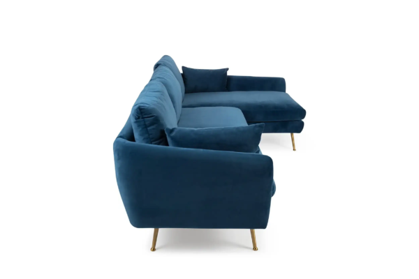 Park Sectional Sofa (Blue Velvet)
