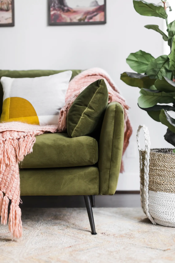 Park Sectional Sofa (Olive Velvet)