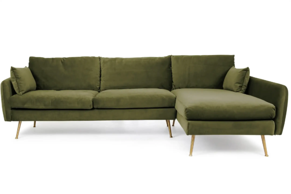 Park Sectional Sofa (Olive Velvet)