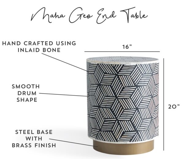 Maha Geo End Table