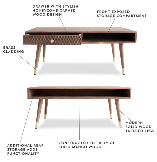 Quinn Coffee Table (Beehive)