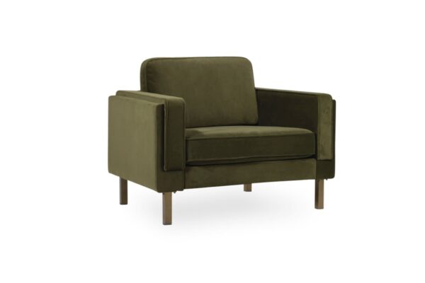 Albany Velvet Armchair (Olive)