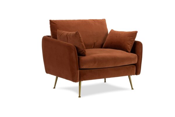 Park Armchair (Rust Velvet)